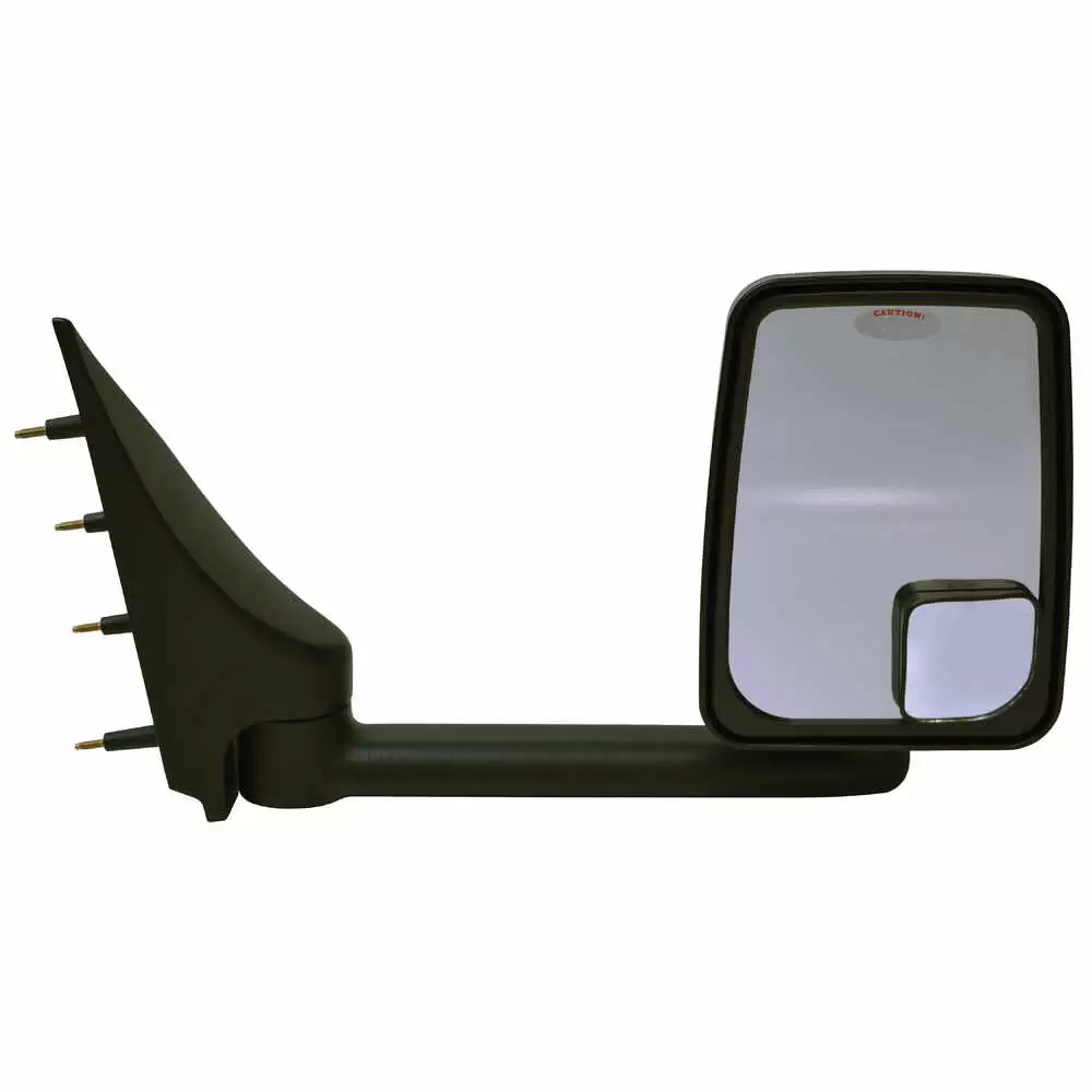 Right 2020 Standard Manual Mirror Assembly for 102" Body Width - Passenger side - Black - 03-On Ford E Series - Velvac 715408