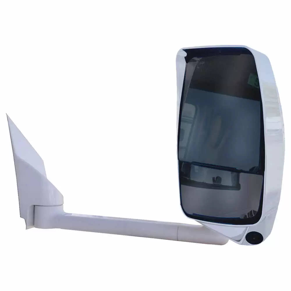 Right 2020 White Mirror Assembly - Deluxe Head with Blind Spot Camera for 102" Wide Body - Fits Ford E Series- Velvac 719358