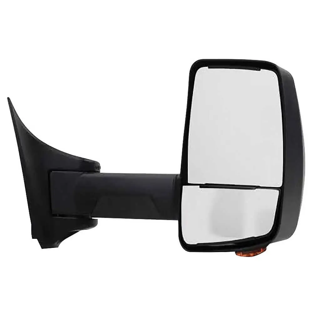 Right 2020XG Deluxe Heated Remote / Manual Mirror Assembly with Light for 96" Body Width - Passenger side - Black - Velvac 716348