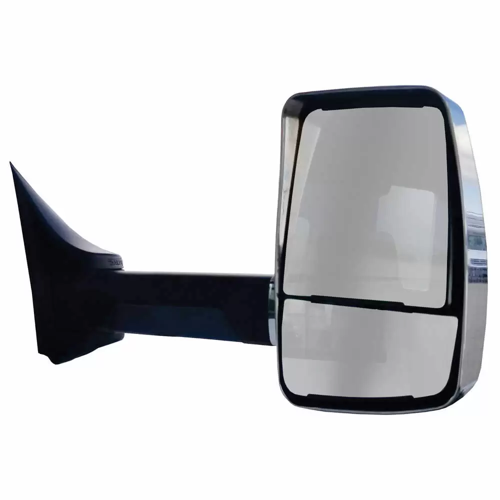 Right 2020XG Heated Remote / Manual Mirror Assembly for 102" Body Width - Chrome - Fits GM - Velvac 715982