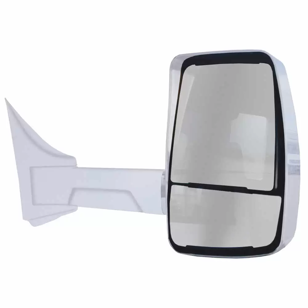 Right 2020XG Heated Remote / Manual Mirror Assembly for 96" Body Width - Passenger side - White - Fits Ford E Series - Velvac 715910