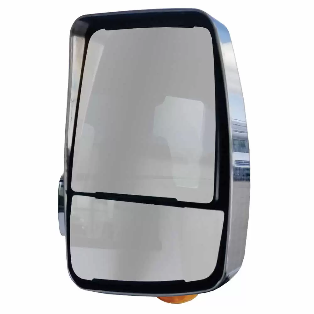 Right 2020XG Heated Remote Mirror Head with Light - Chrome - Velvac 716508