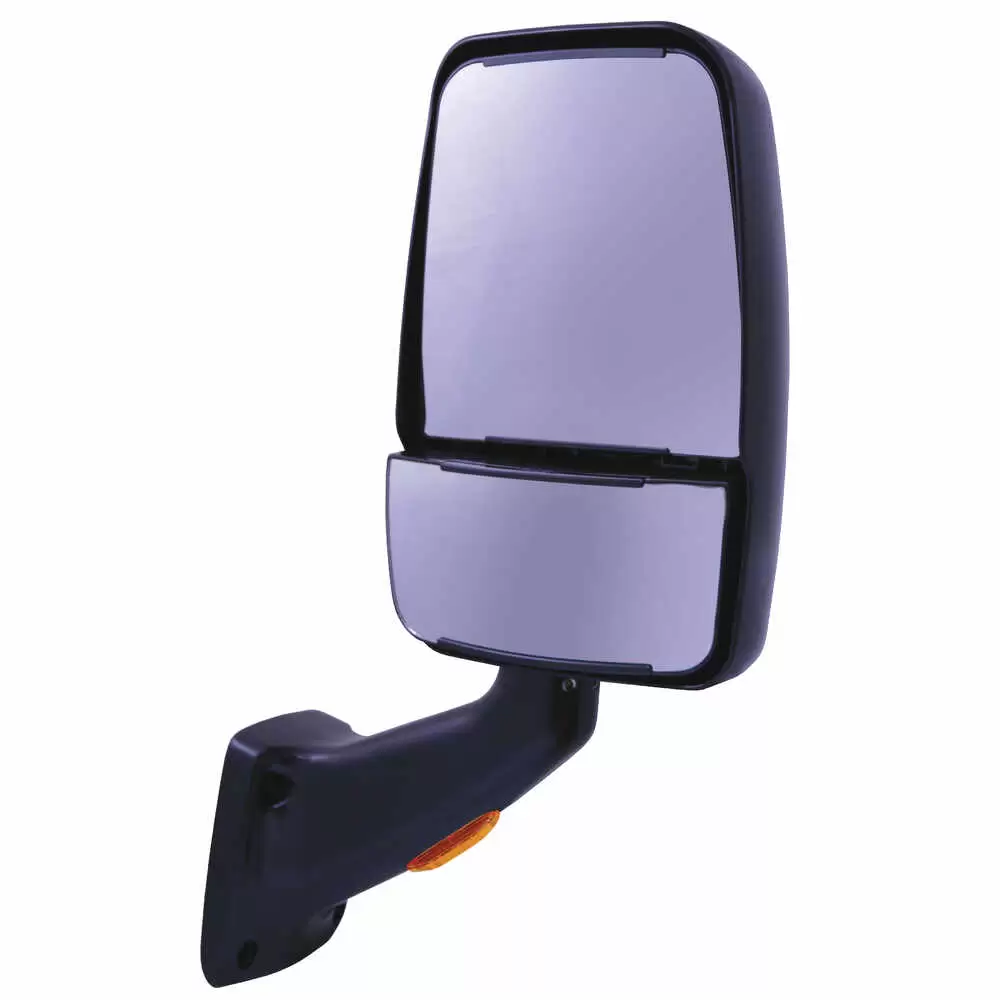 Right 2025 Deluxe Heated Remote / Manual Mirror Assembly with Light - Black - Velvac 713820