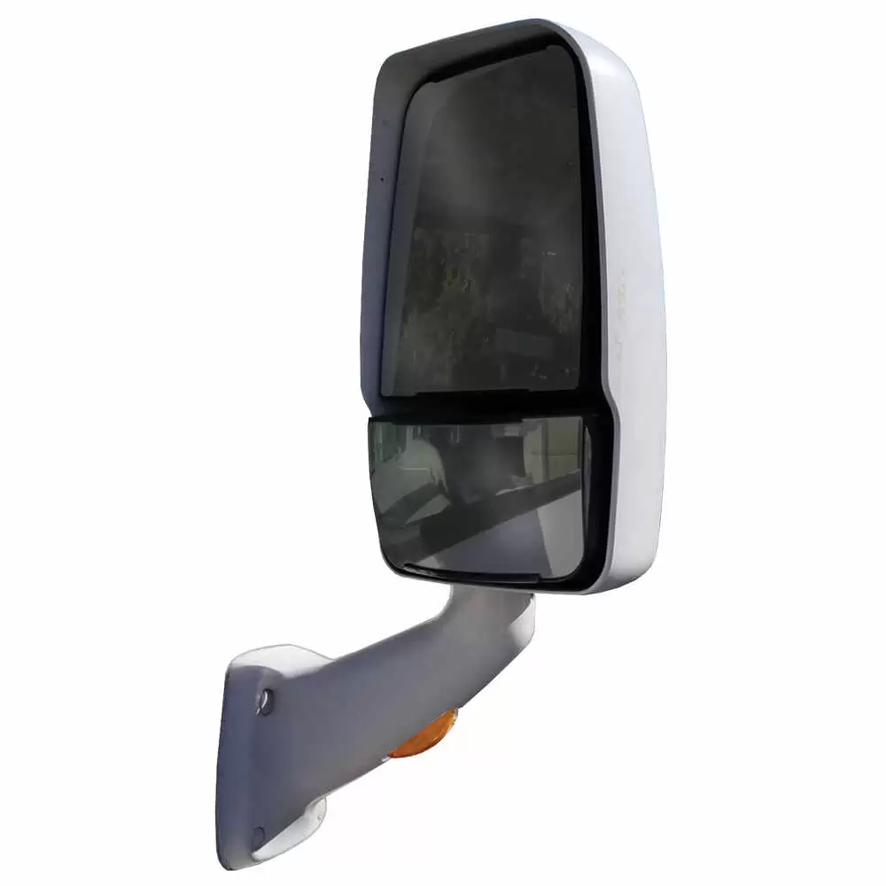 Right 2025 Deluxe Heated Remote / Manual Mirror Assembly with Light - White - Velvac 715478