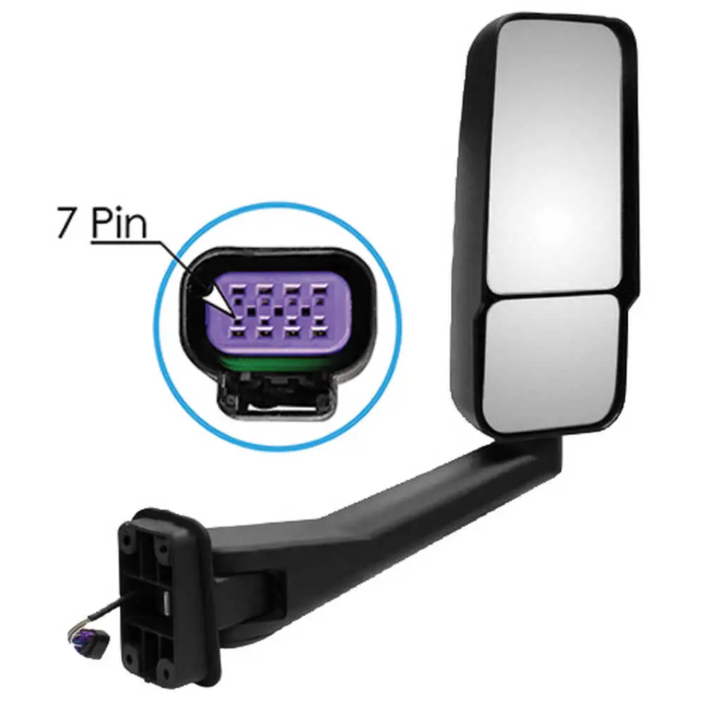 Right Black Mirror Assembly - Driver side - Manual - Heated - Kodiak / Topkick 