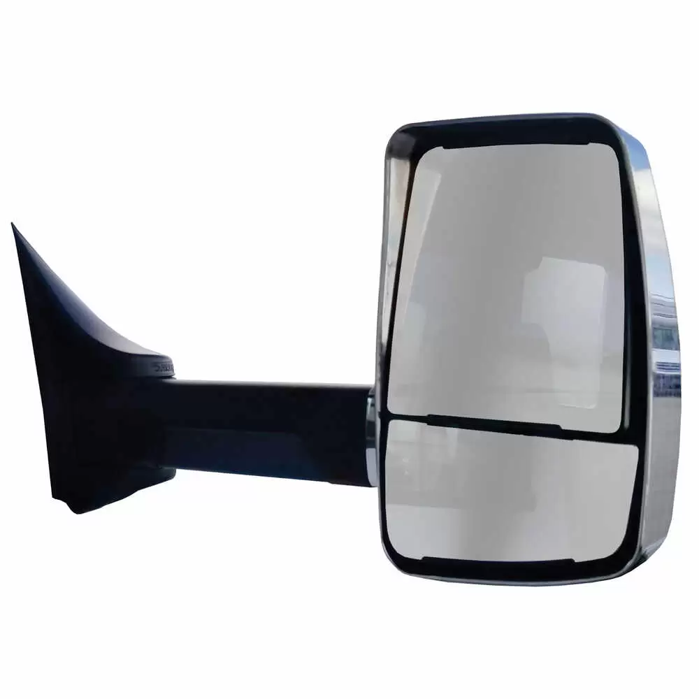 Right Chrome Heated 2020XG Mirror Assembly for 96"" Wide Body - Remote/Manual - Fits GM Velvac 715964
