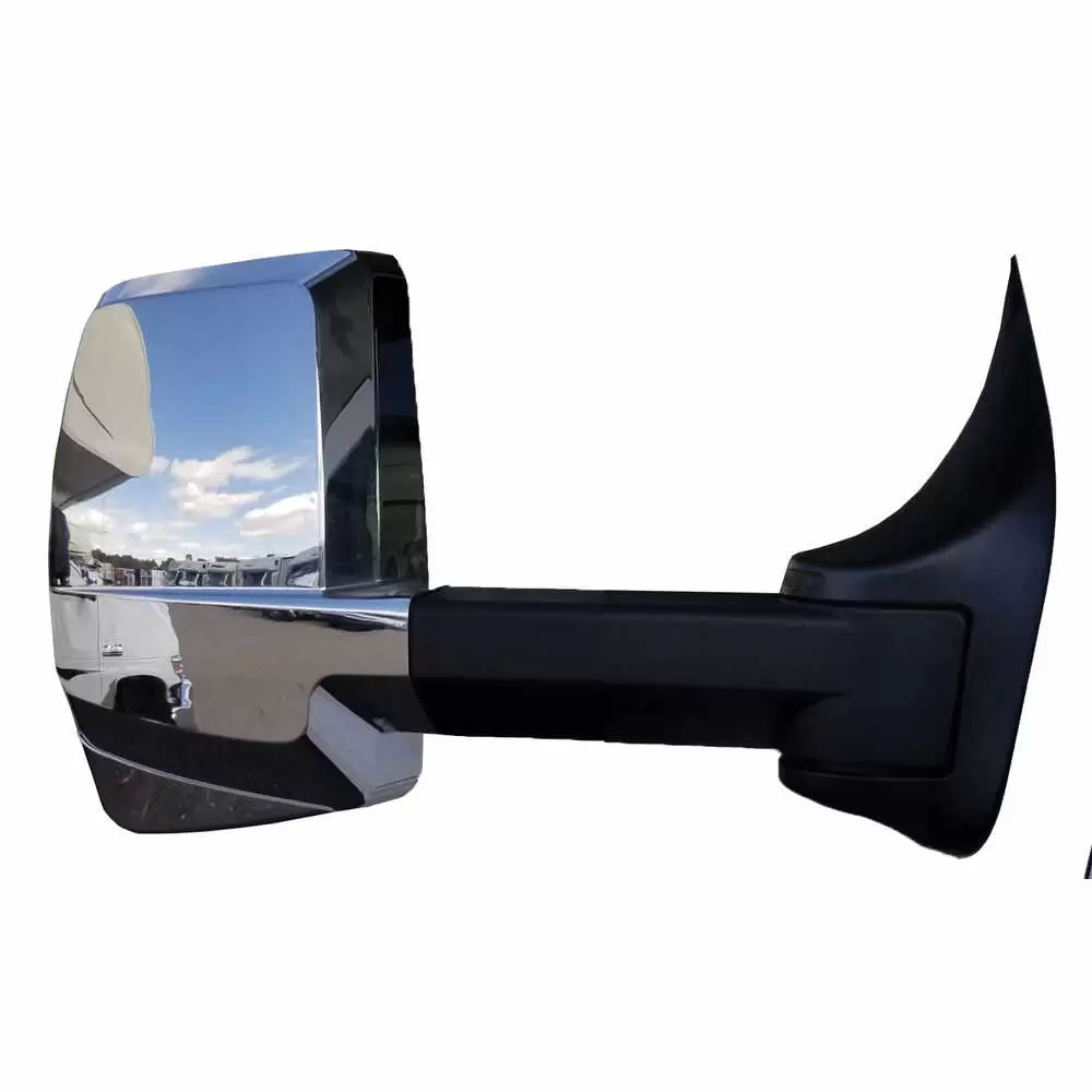 Right Chrome Heated 2020XG Mirror with Camera & with Signal Arrow in Glass for 96" Wide Body - Remote/Manual - Fits GM Velvac 717578