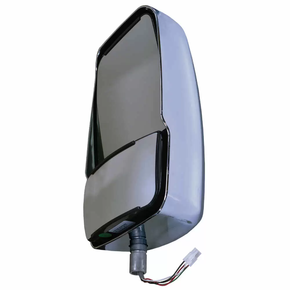 Right Deluxe Heated Remote / Manual Mirror Head - Passenger side - Chrome - Velvac 714608