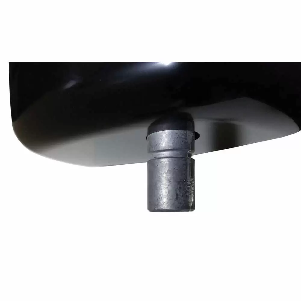 Right Deluxe Mirror Head - Passenger side - Manual Flat / Convex Glass - Black - Velvac 714580