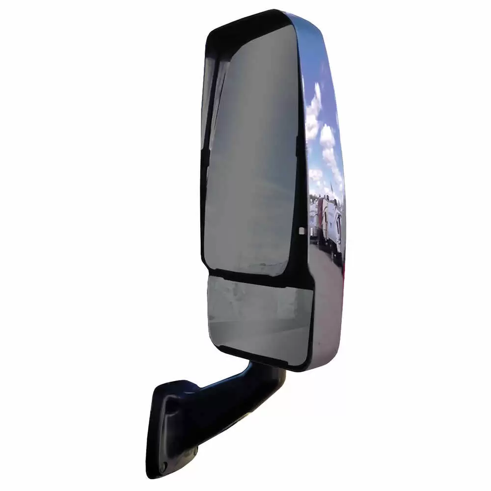 Right Heated Remote / Manual Chrome Vmax Mirror Assembly with 2025 Black Base - Velvac 716080