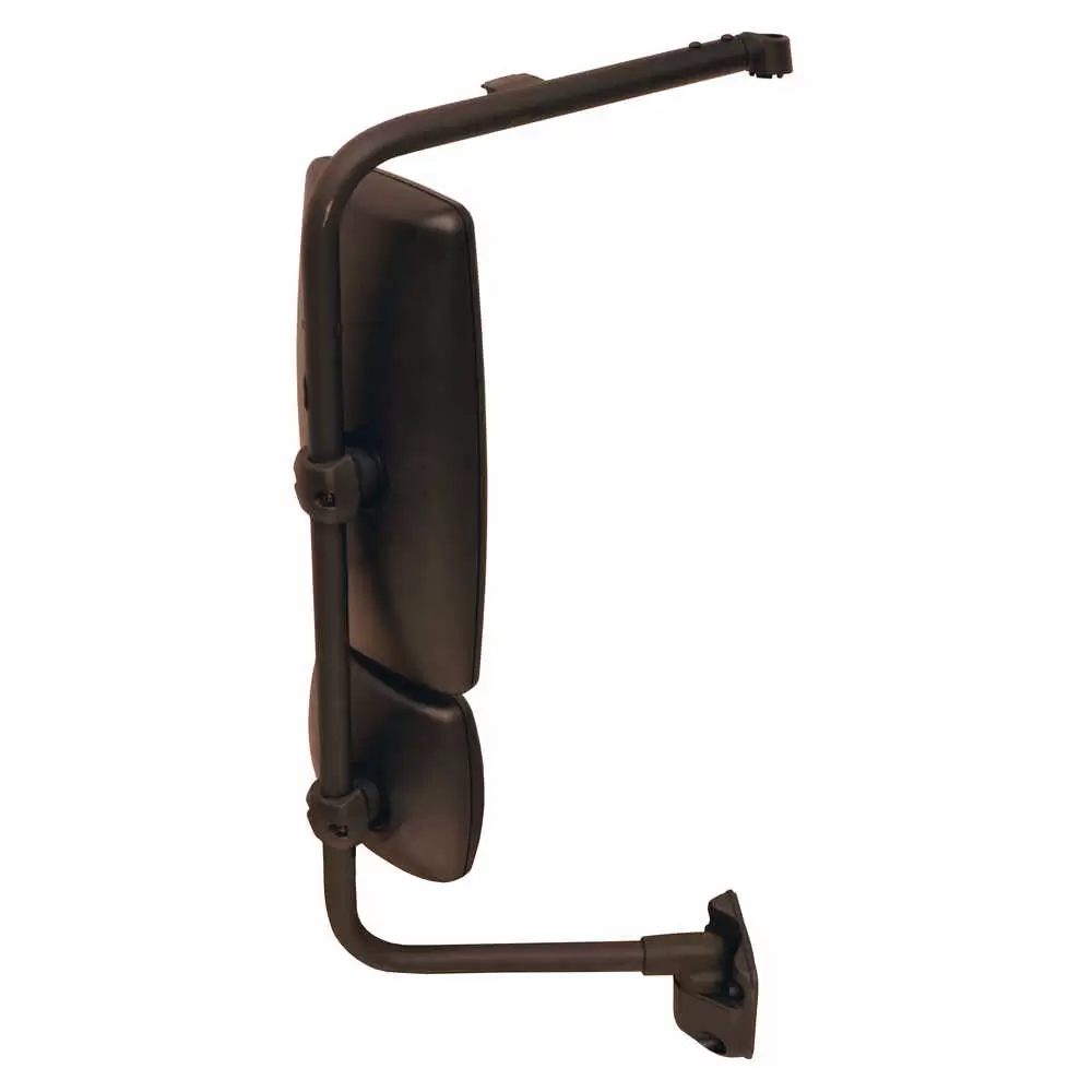 Right Manual Mirror Assembly without Upper Mount - Passenger side - Black - Fits International DuraStar WorkStar ProStar 