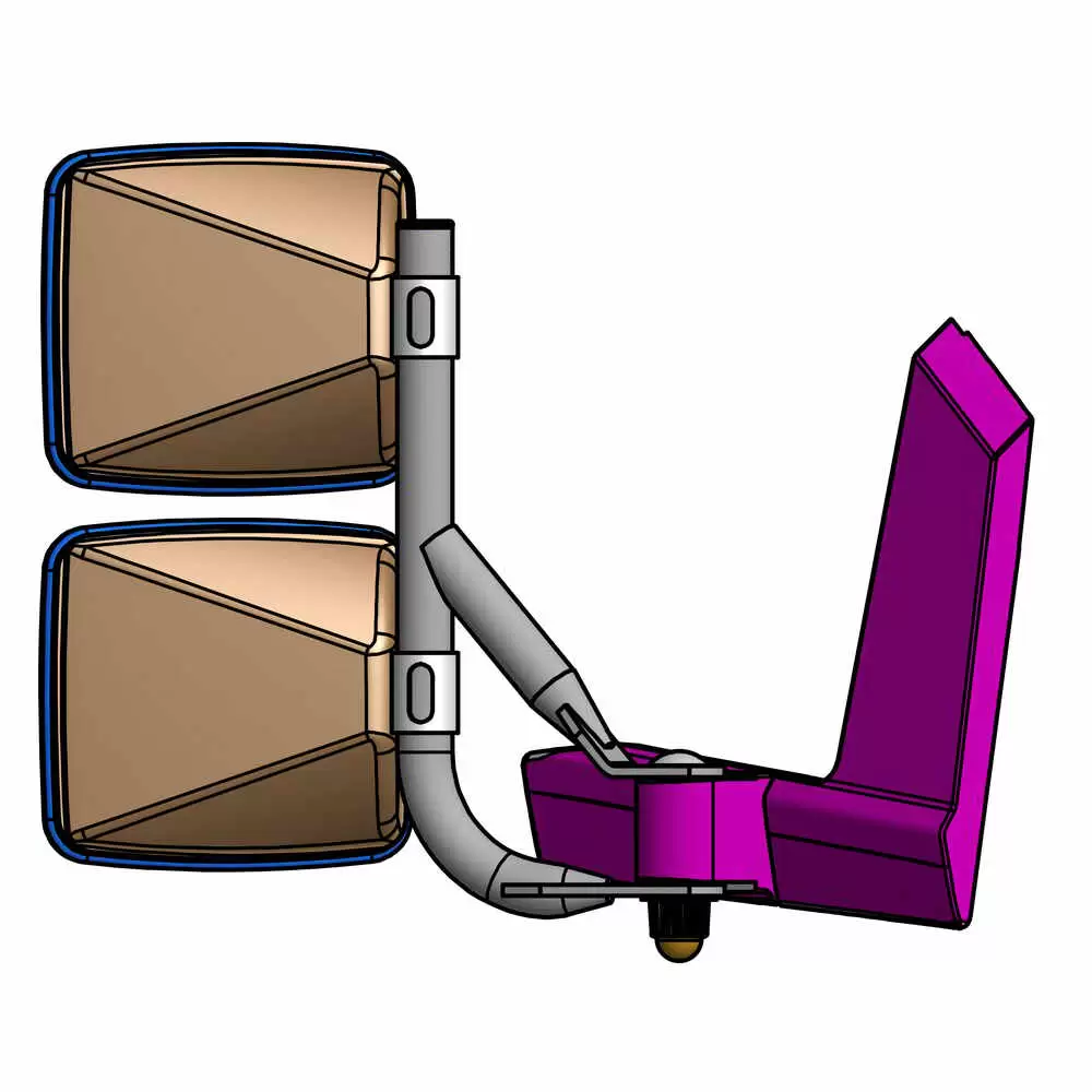 Right Mirror Assembly with Glass for the Transit Connect - Passenger side - 2014 and Newer