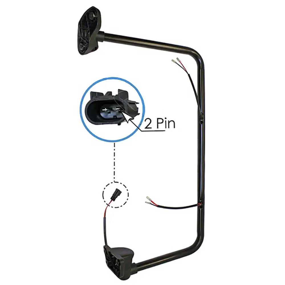 Right Mirror Loop for Heated Mirror Heads (Not Included) - Fits Freightliner M2 106/112 & Business Class
