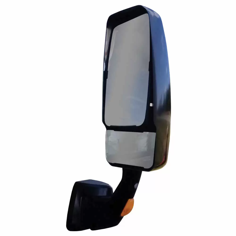 Right Revolution Heated Remote / Manual Mirror Assembly with VMax Head and Light - Passenger side- Black - Velvac 715266