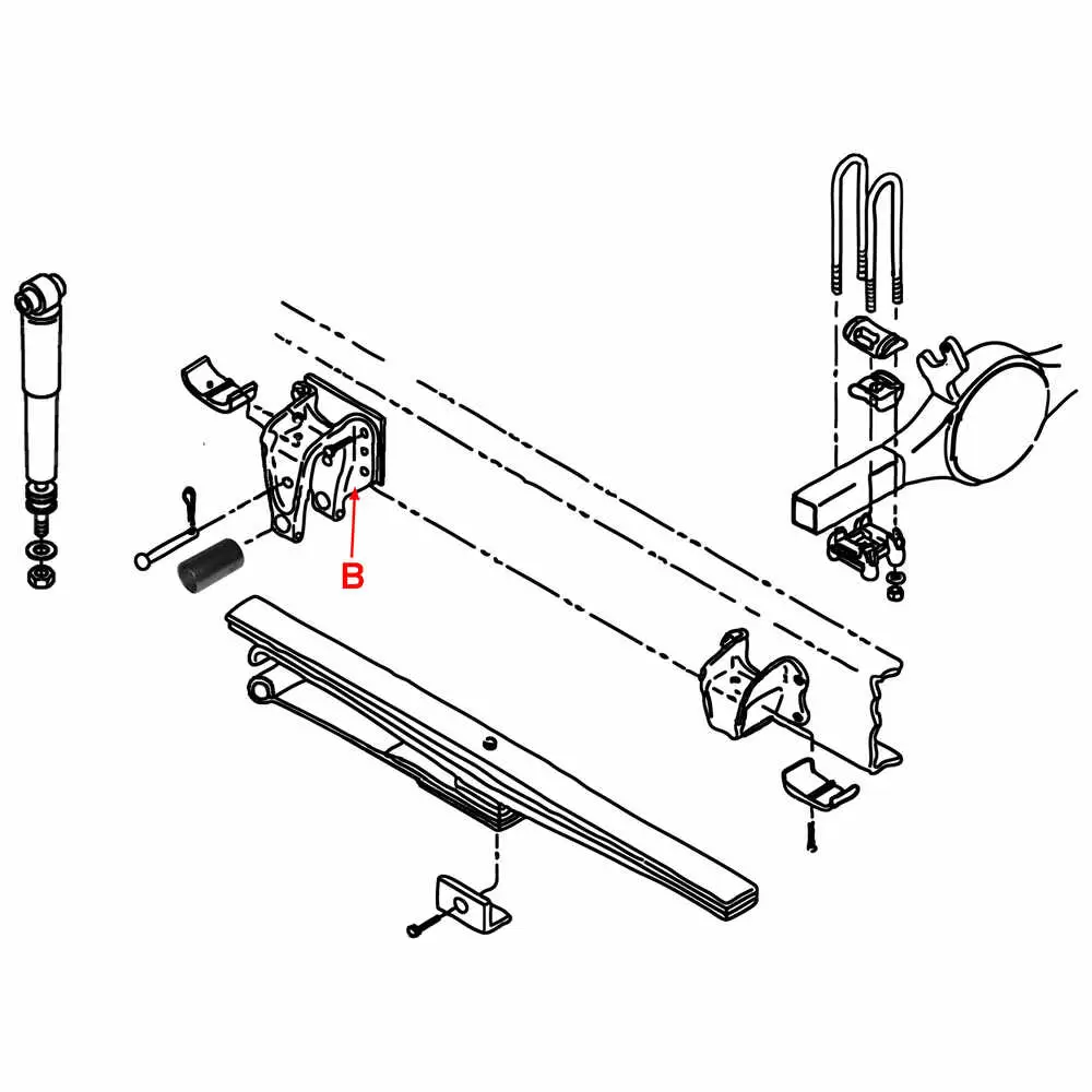 Right Side Front Hanger fits Freightliner MT55