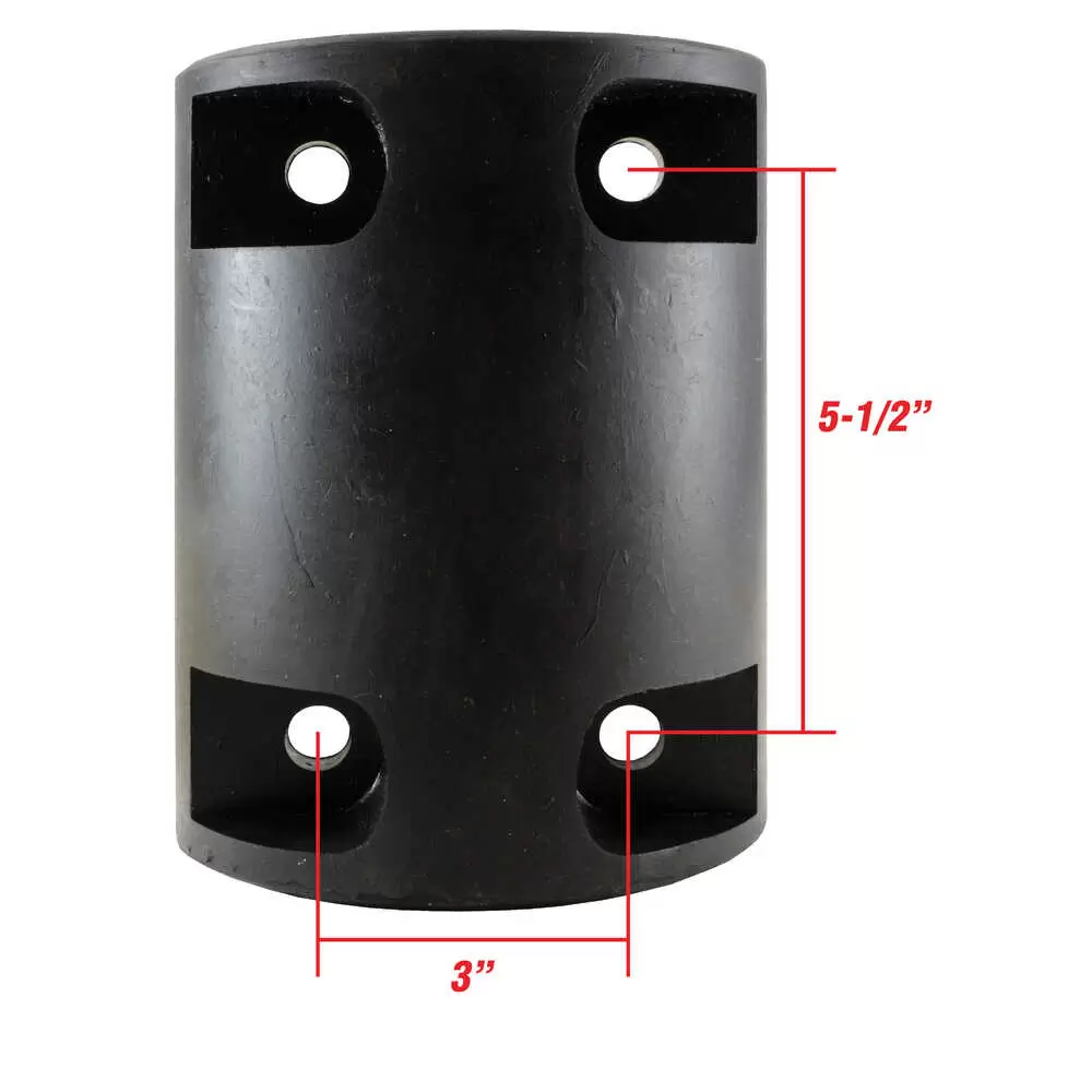 Rubber Dock Bumper with 4 Mounting Holes 8" x 6" x 3"