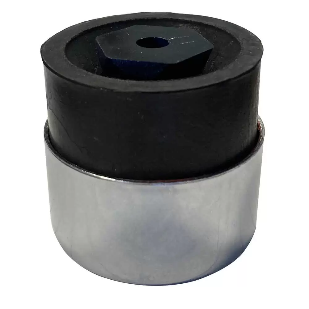Rubber socket door holder with Polished Stainless Steel Cover