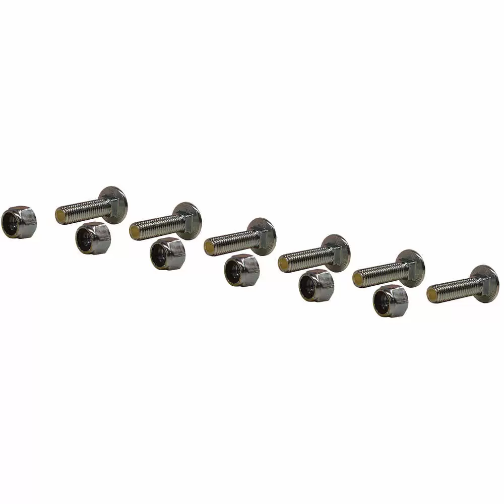Set of 6 Grade 5 Cutting Edge Blade Bolts and Locknuts 1/2" x 2"