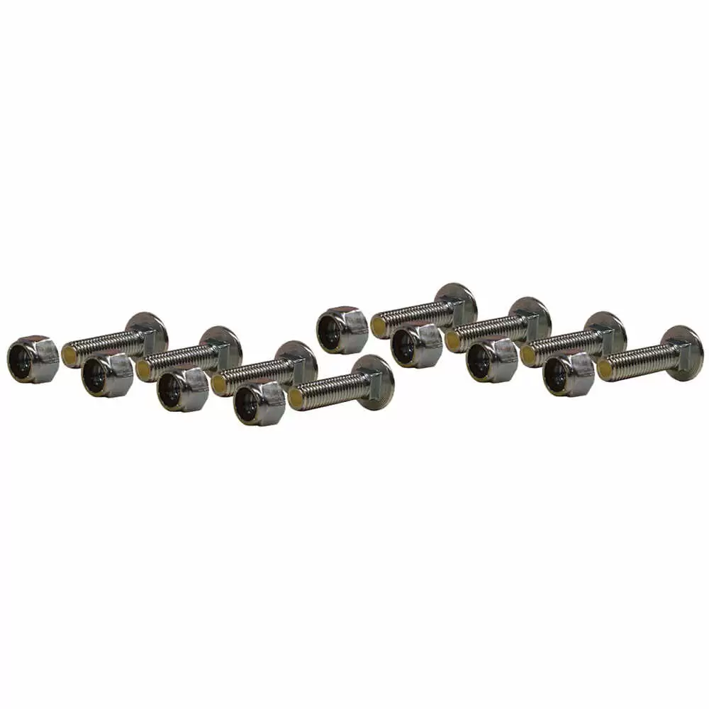 Set of 8 Grade 5 Cutting Edge Bolts & Lock Nuts 1/2 x 2" 