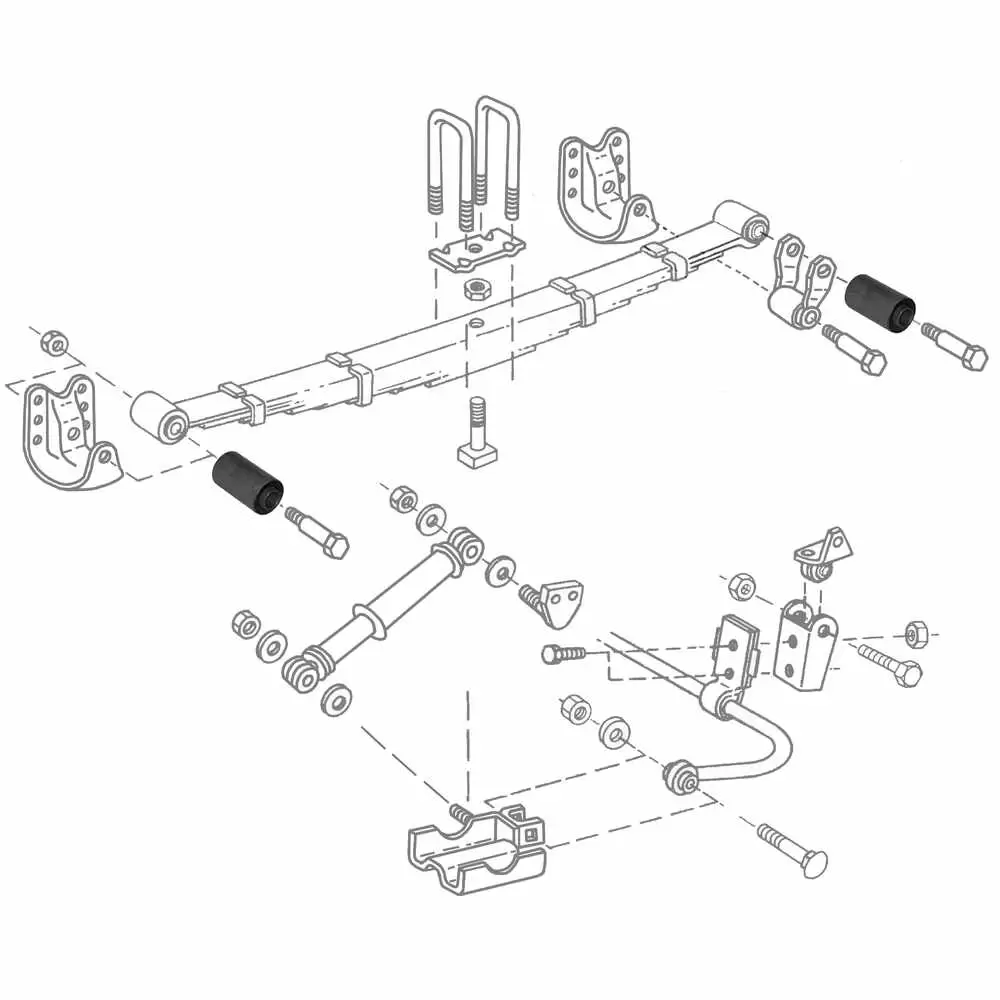 Shackle Bushing or Silent Block - Fits Freightliner MT35 / MT45 and FCC