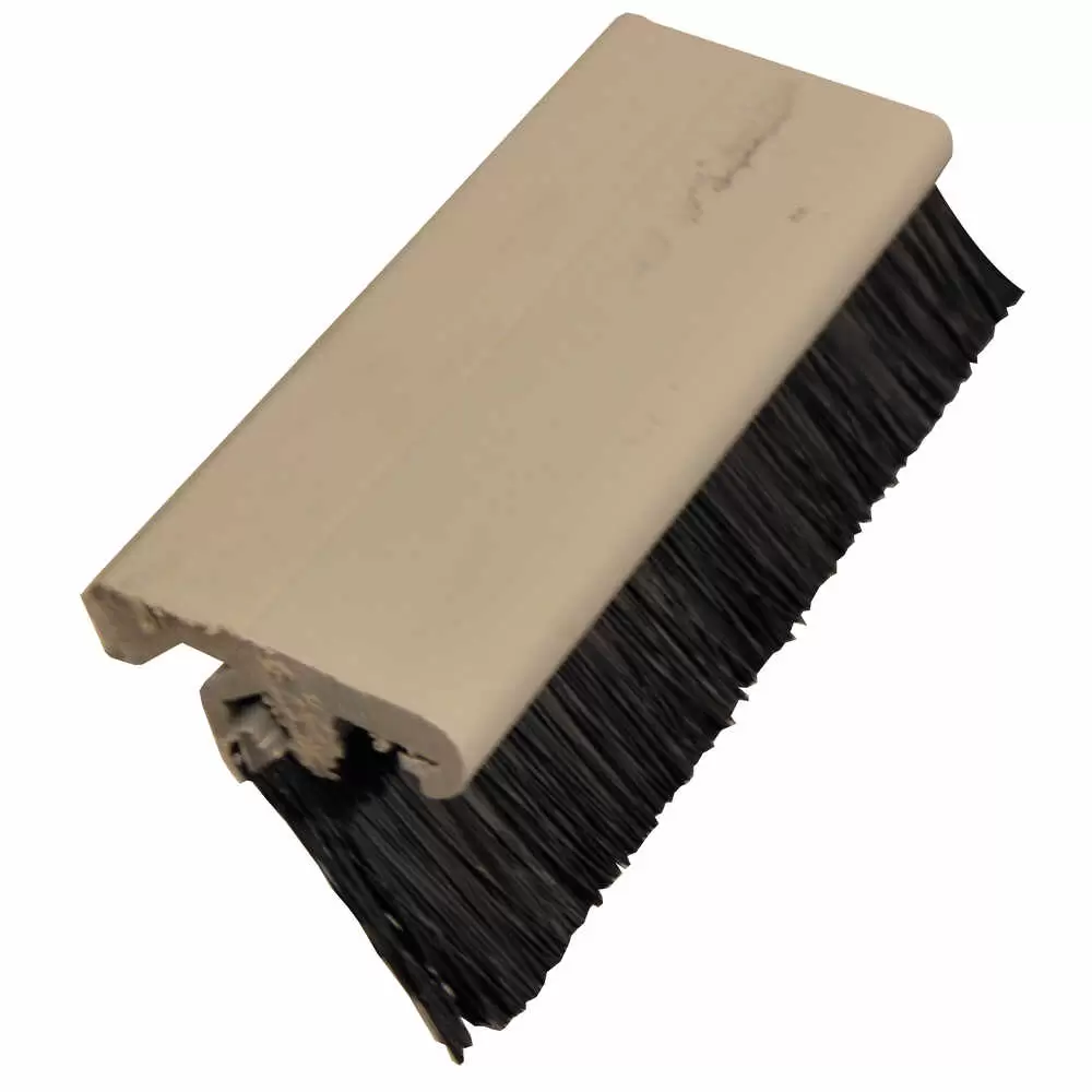Side Seal with 1" Brush x 90"L - Gray Vinyl Retainer - fits Whiting 6589-90 Roll Up Door