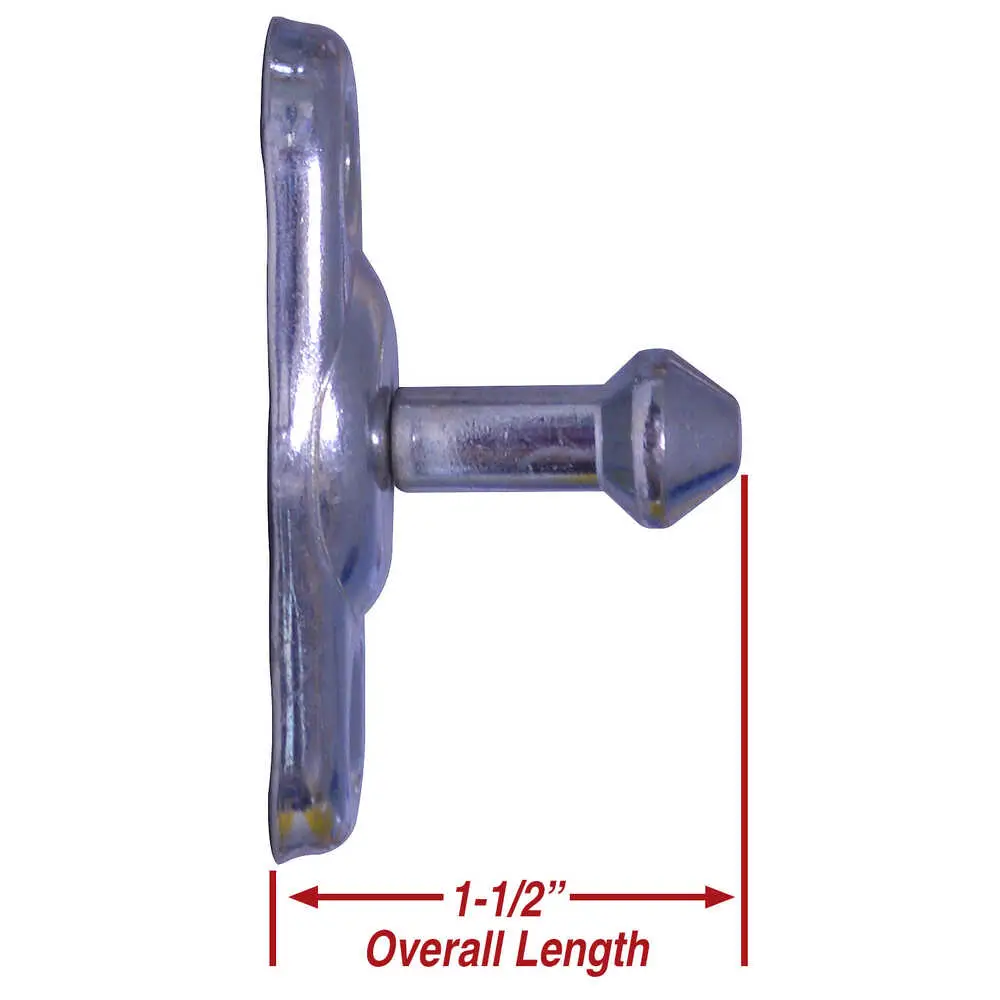 Silent Male Door Holder Aluminum Plunger -1.25" Overall Length
