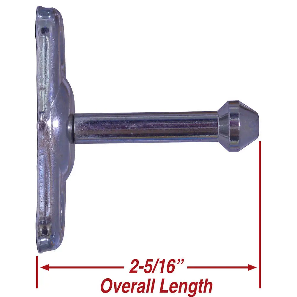 Silent Male Door Holder Aluminum Plunger- 2.25" Overall Length