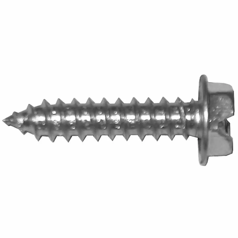 Slotted Hex Washer Head Tapping Screw - 10-12 x 3/4" - Zinc - ( 100 Per Box )