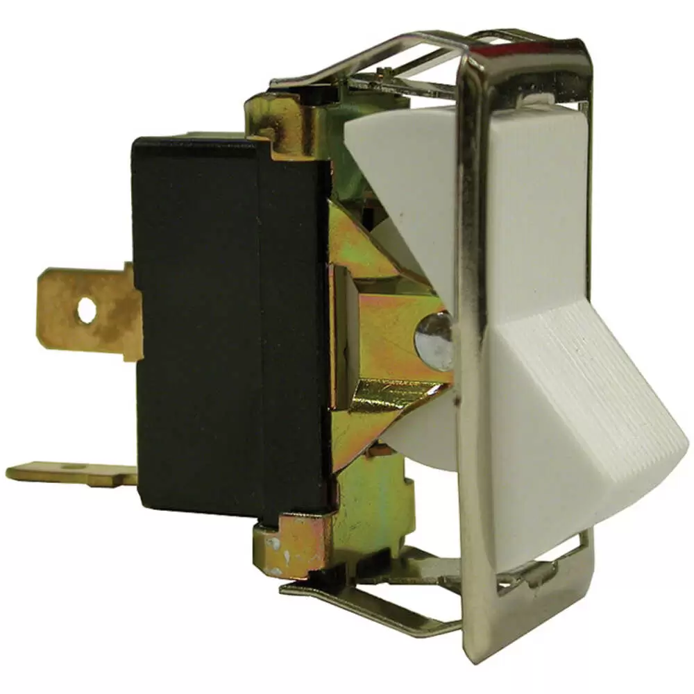 Snap-In Rocker Switch white w/amber light