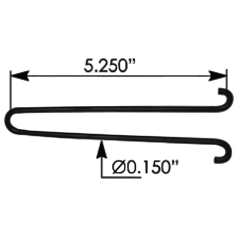 Spring Hook for Coil Spring Hood Cables, 5.25"L - Fits International and Ford