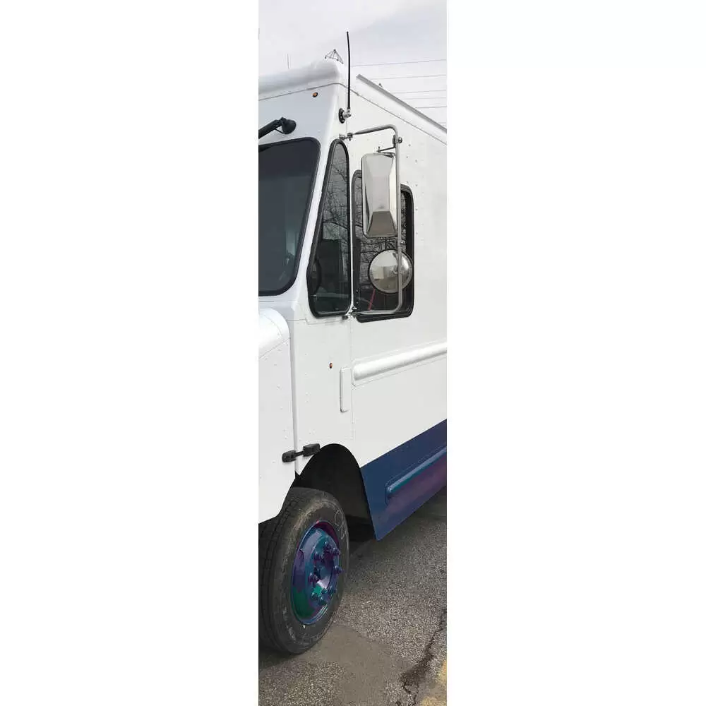 Stainless Steel West Coast Style Drivers Side Mirror Assembly - Driver side