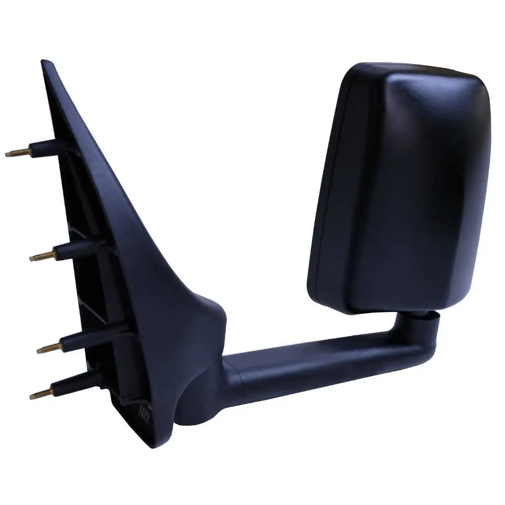 Standard Manual Mirror Assembly for 86" Body - Passenger side - Black - Right Side - Velvac 715154