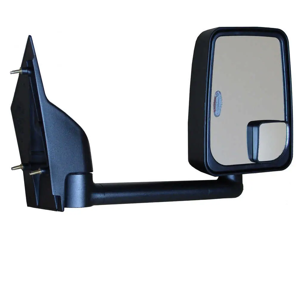 Standard Manual Mirror Assembly for 96" Body, Black - Passenger/Right Side - Fits Ford E350