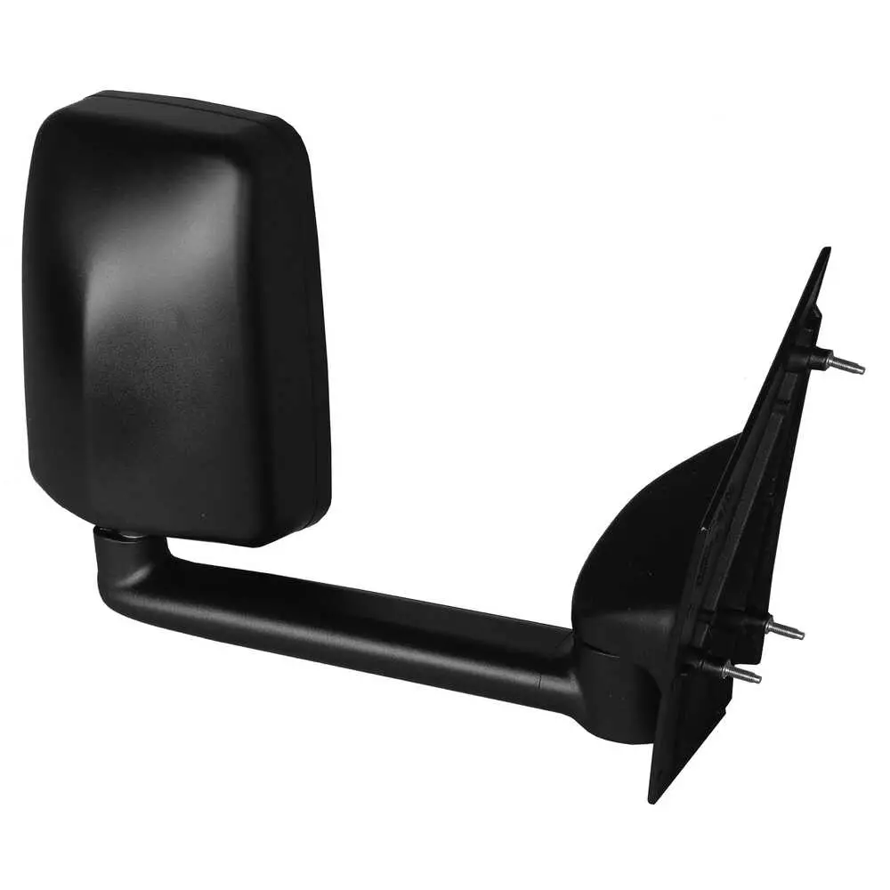 Standard Manual Mirror Assembly for 96" Body, Black - Passenger/Right Side - Fits Ford E350