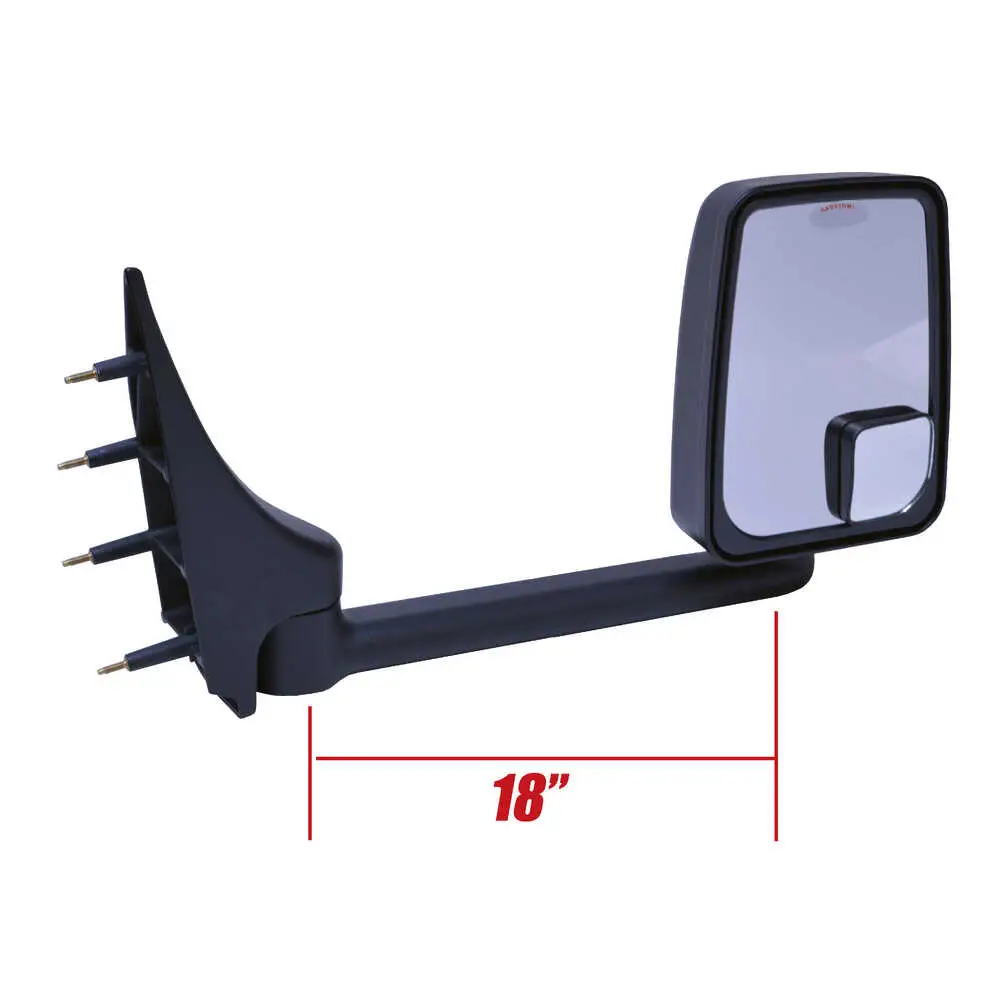 Standard Remote Mirror Assembly for 102" Body, Black - Pair - Velvac 714542