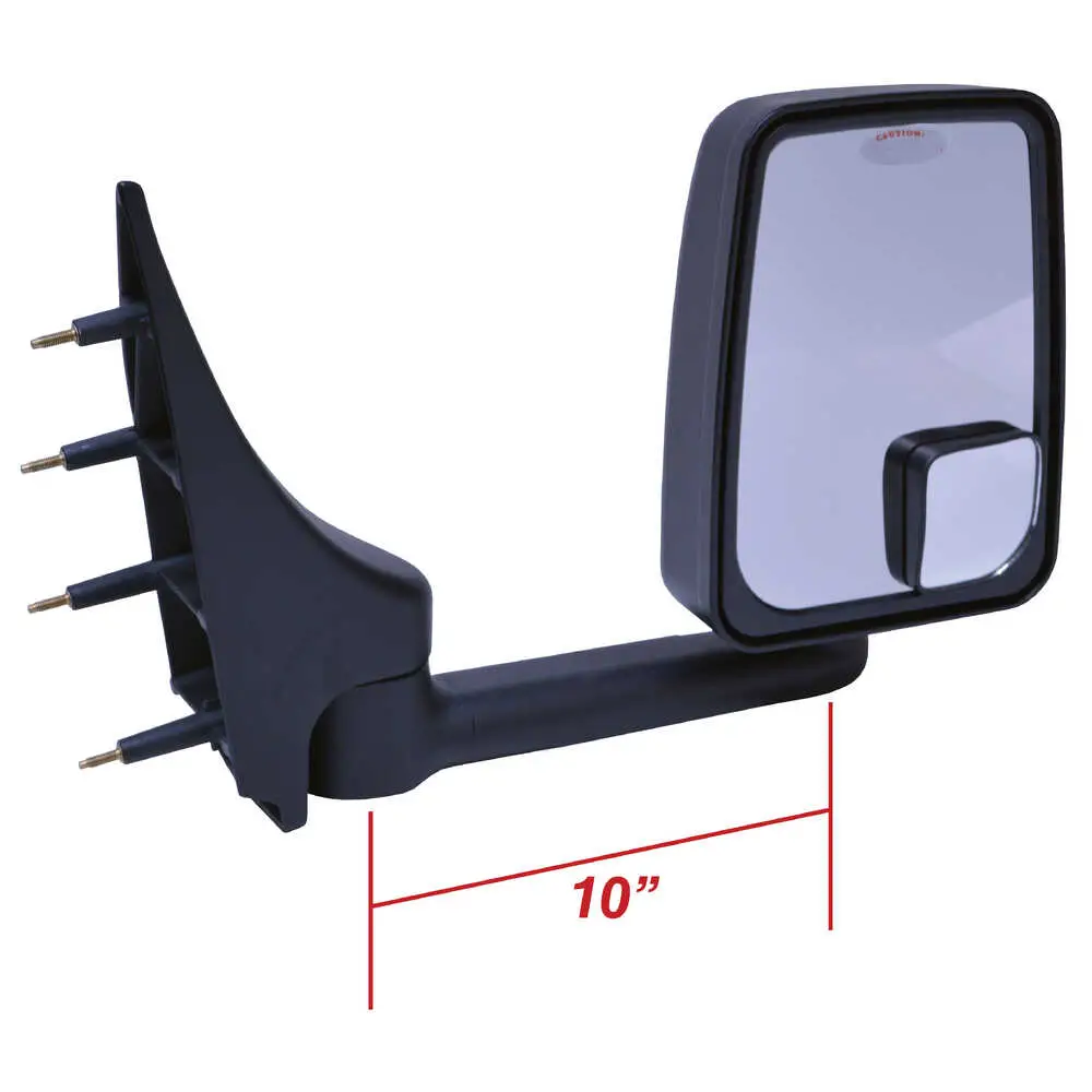 Standard Remote Mirror Assembly for 86" Body - Passenger side - Black - Right Side - Velvac 715420