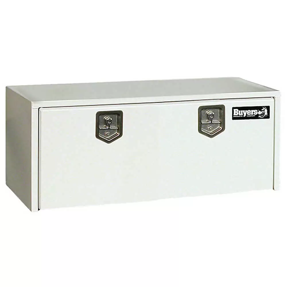 Steel Underbody Toolbox with Two Stainless Steel Folding T-Latches - White - 18"H x 18"D x 60"L