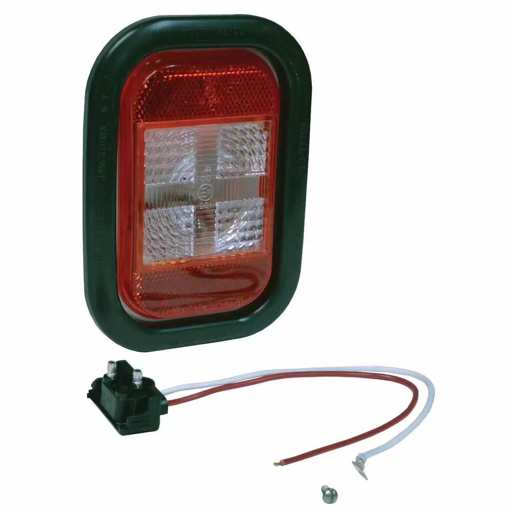 Super 45 Sealed Back Up Lamp Kit with Red Reflector Lens and Clear Center Lens - Truck Lite 45005