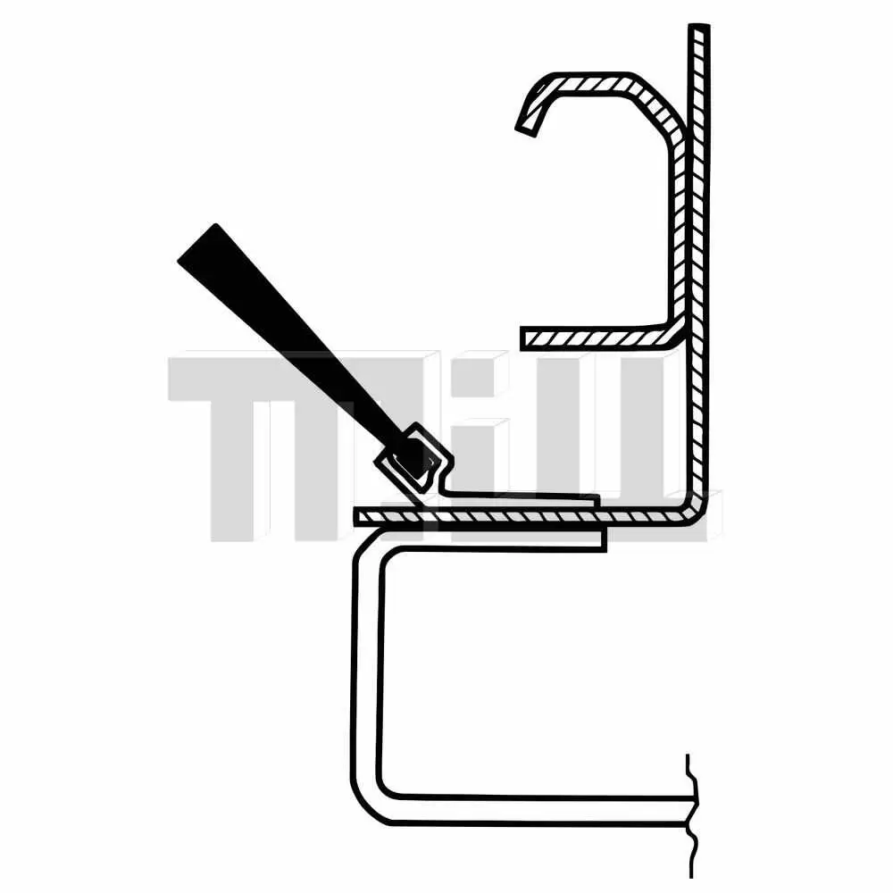 Top or Side Brush Seal with Retainer - 90"L x 1-1/2"W - fits Todco 70272 Roll Up Door
