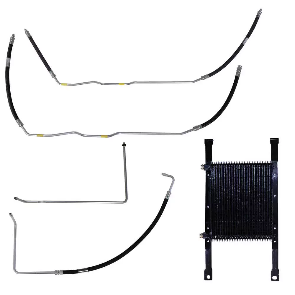 Transmission Cooler & Line Kit - Includes All 4 Lines and 1 Oil Cooler ...