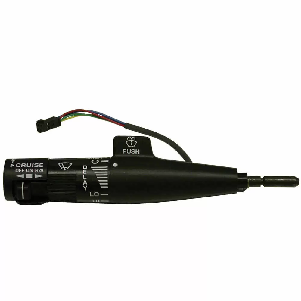 Turn signal stalk with external wire to connect to cruise module
