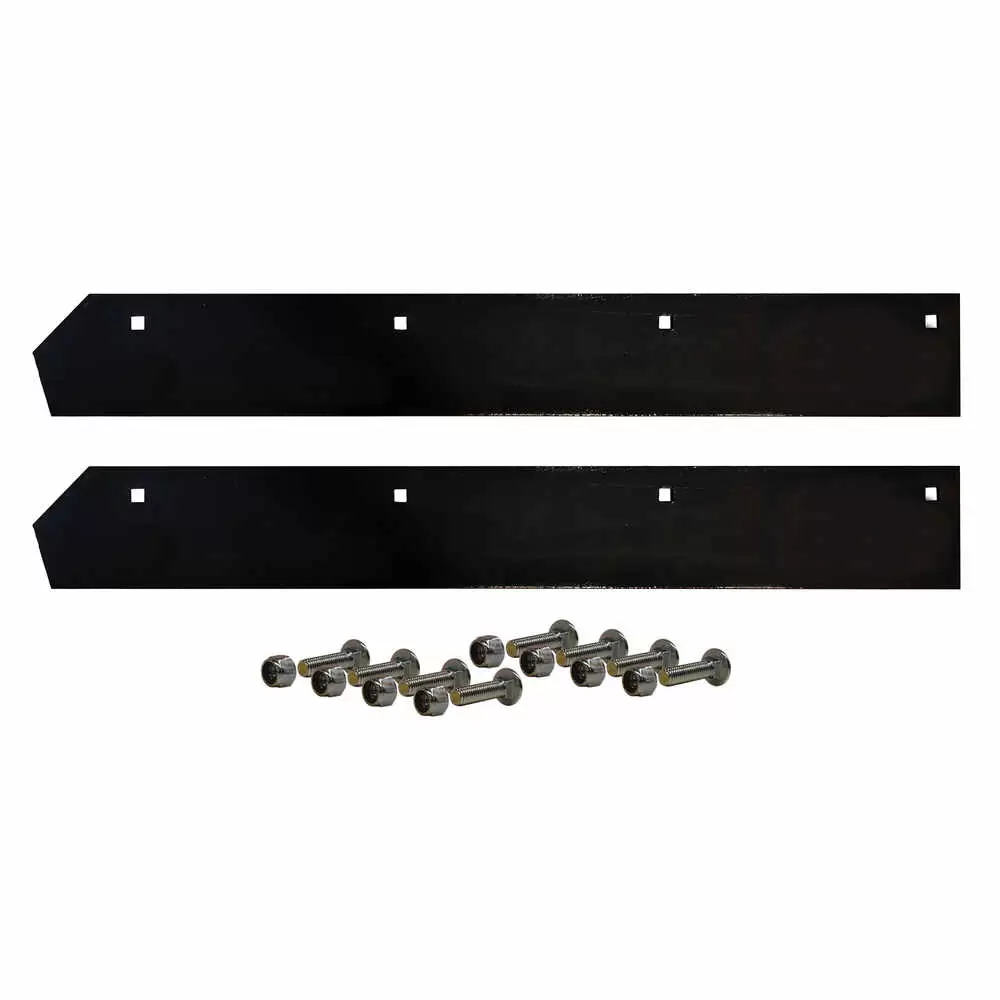 Two 43-7/8" Boss Power V & XT High Carbon Steel Cutting Edge V-Blade