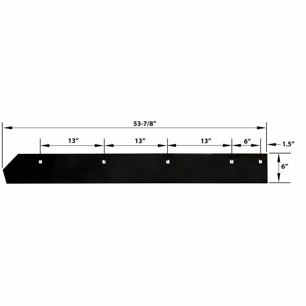 Two 4.5' x 6" x 1/2" Steel Cutting Edge 9.2' V-Blade with Hardware - Fits Boss BAX00099 1304762