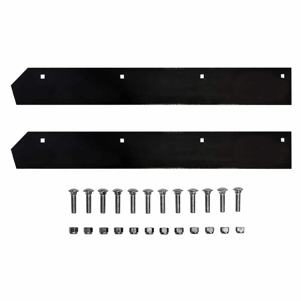 Two 47-7/8" Boss Power V & XT High Carbon Steel Cutting Edge V-Blade