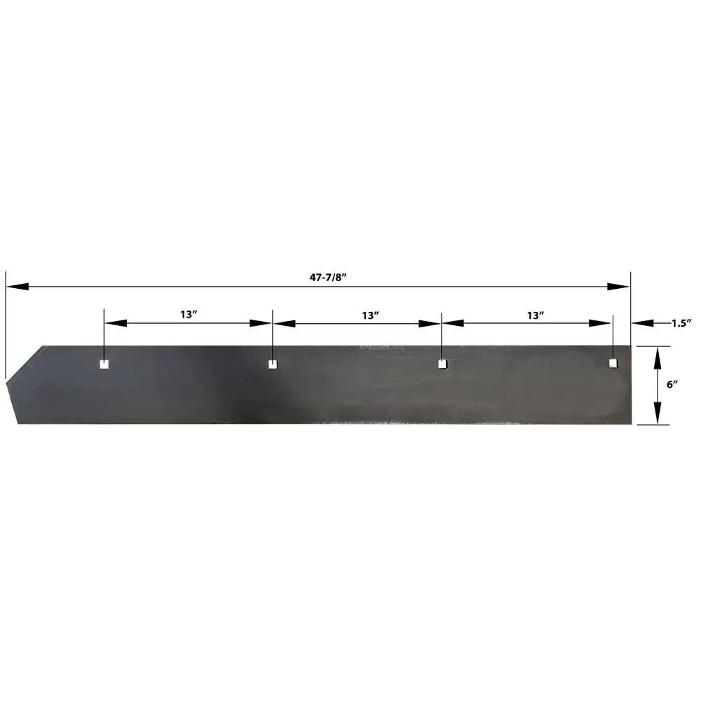Two 47-7/8" Steel Cutting Edge with 5/8" Tall Carbide Insert for 8.2' V-Blade - Replaces Boss BAX00098 1304761