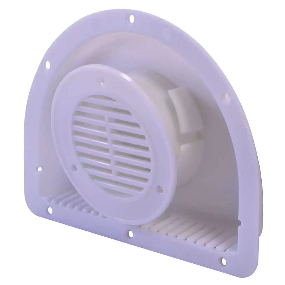 Two Piece Poly Trailer Vent for 3" Dia. Hole - White