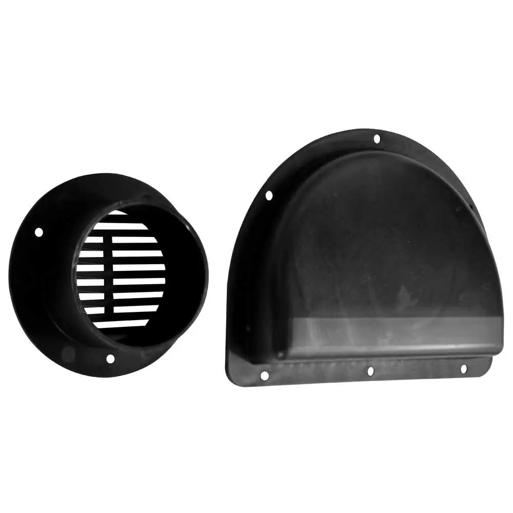 Two-Piece Poly Trailer Vent for 3" Hole - Black