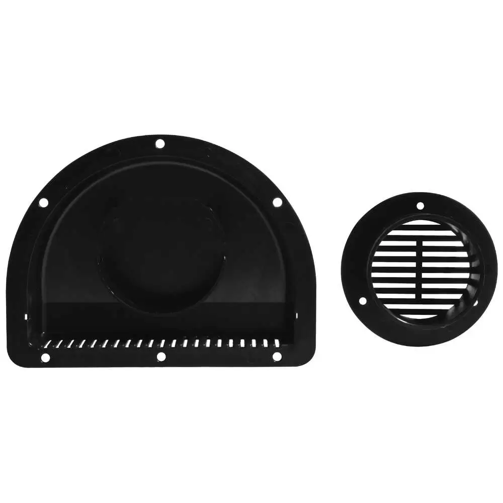  Molded Plastic Two-Way Trailer/RV Vent with Trim Ring Black - 1  Pair : Automotive
