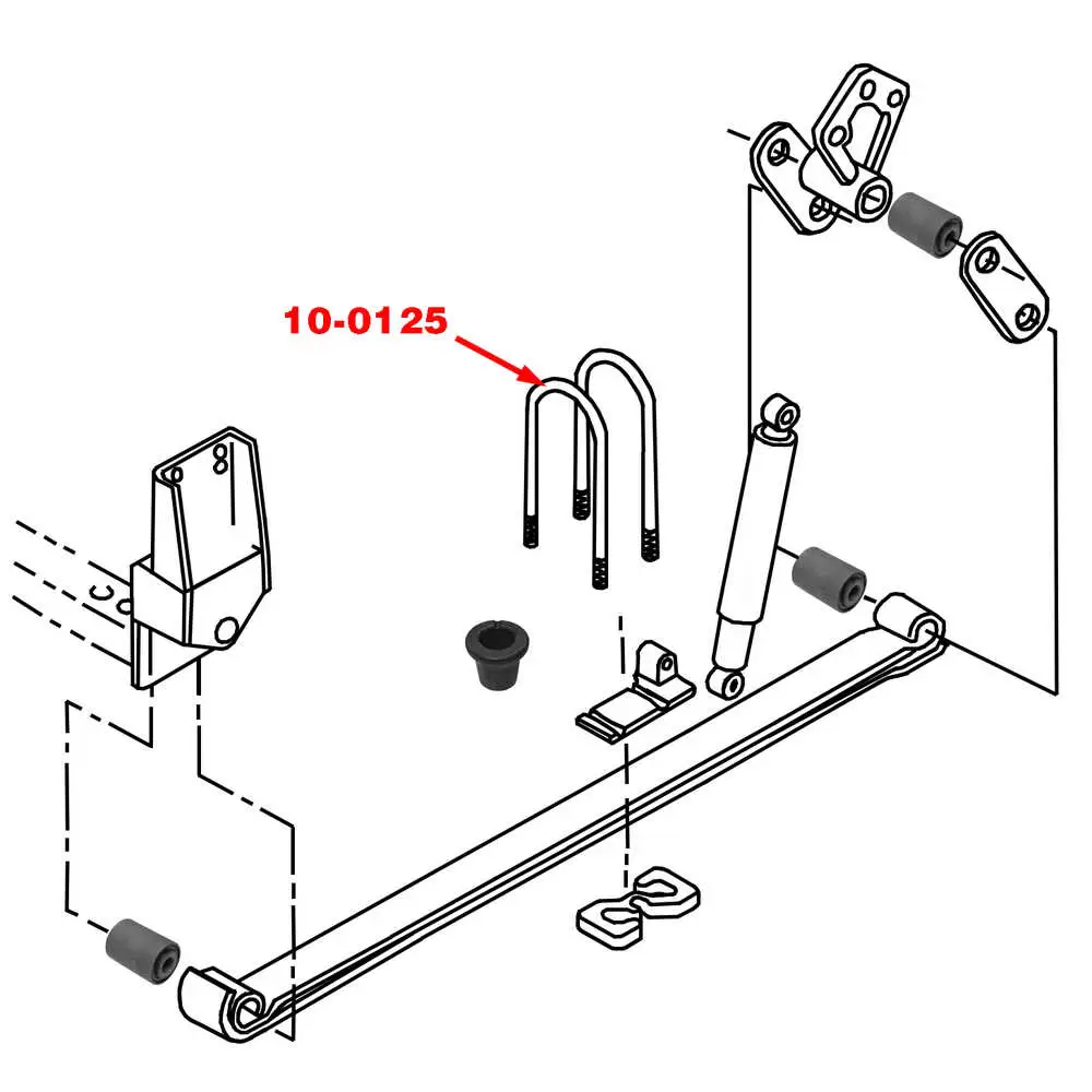 U-Bolt, 5/8-18 Thread Size - Fits Freightliner