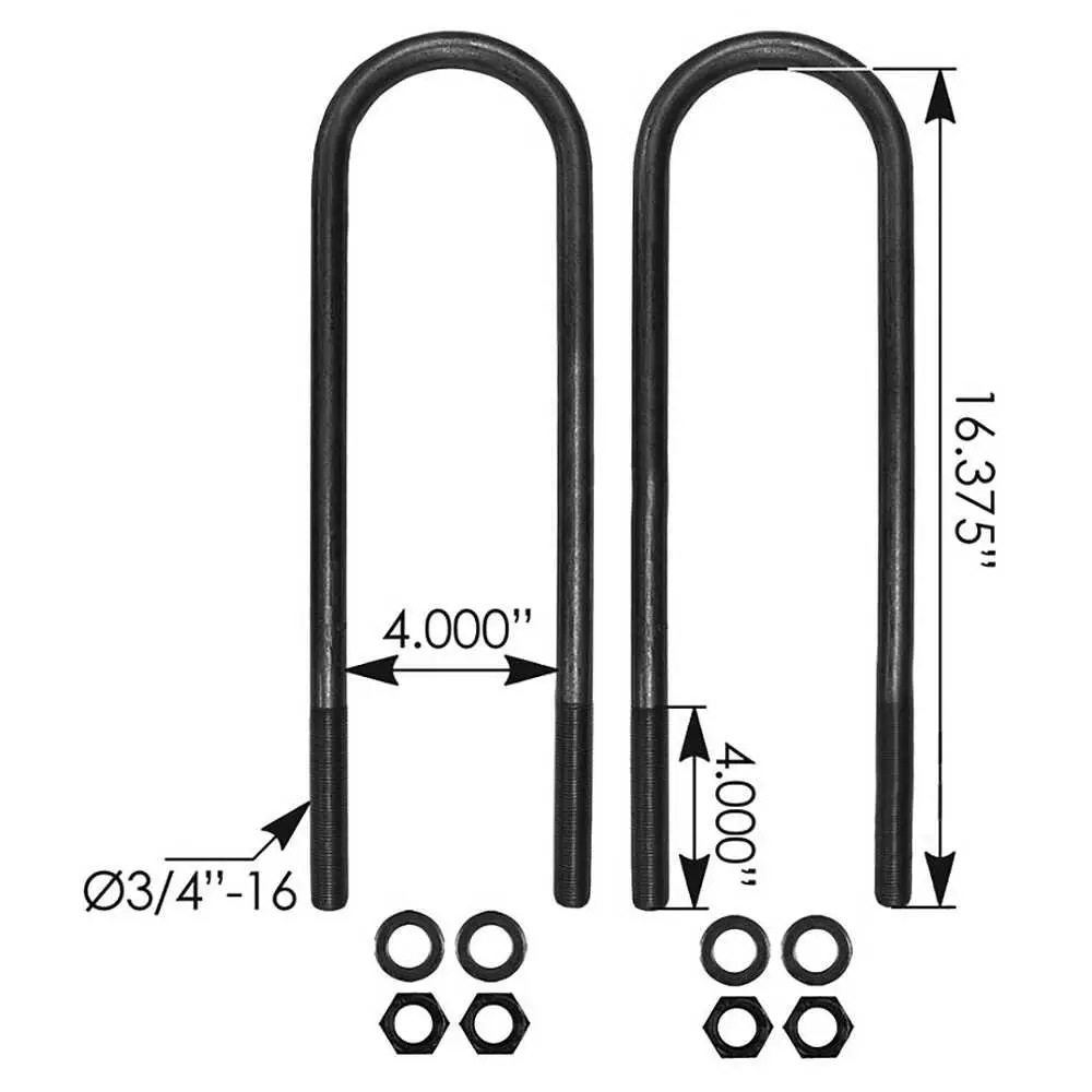 U-Bolt Kit, 1 Pair